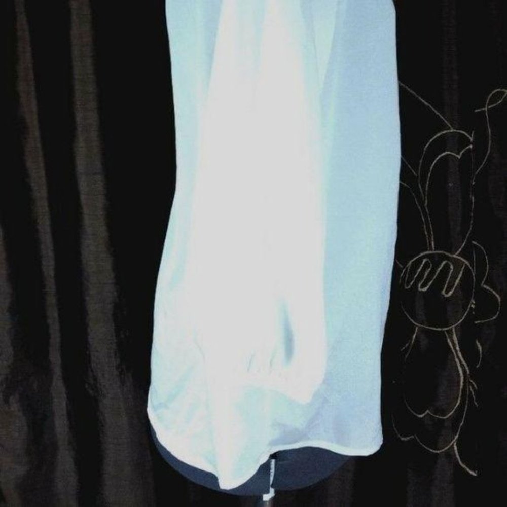 Stitch Fix Renee C White Sheer V Neck Blouse Sz M - Picture 6 of 8